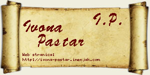 Ivona Paštar vizit kartica